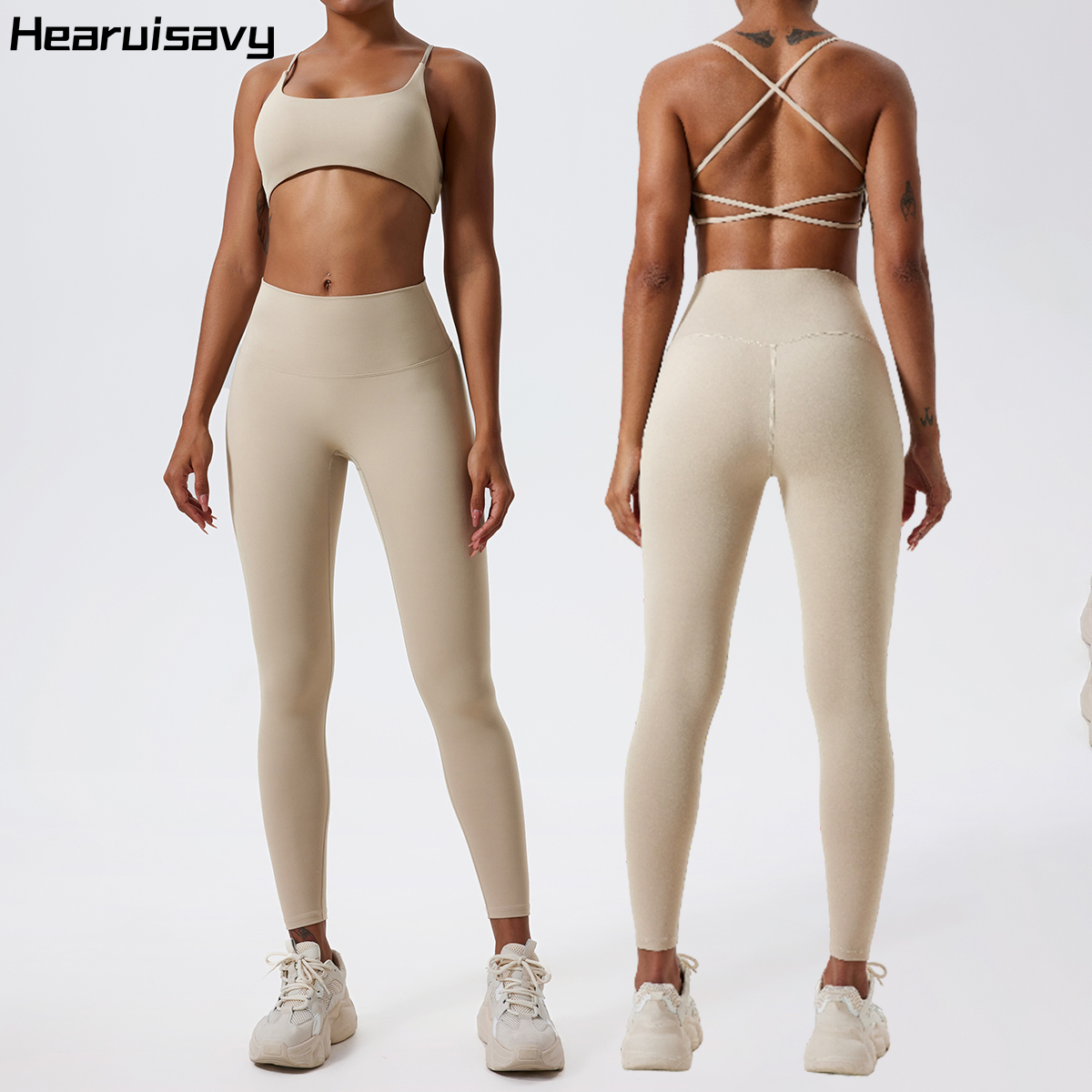 Pilates Yoga Kit - Hearuisavy Gym Fitness Sports Bra Women