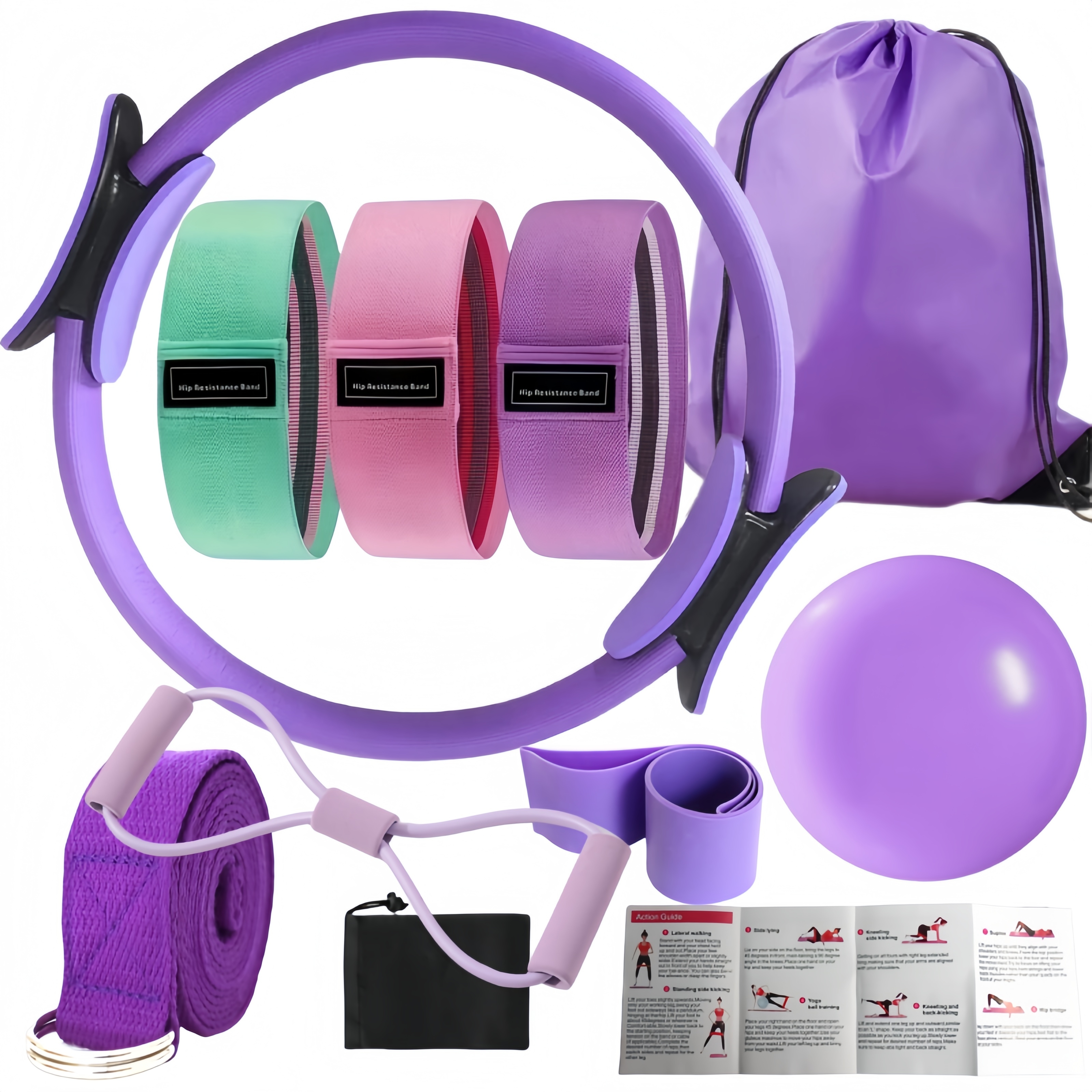 10-Piece Pilates Loops Yoga Ki - Pilates Yoga Kit 리뷰 및 가격