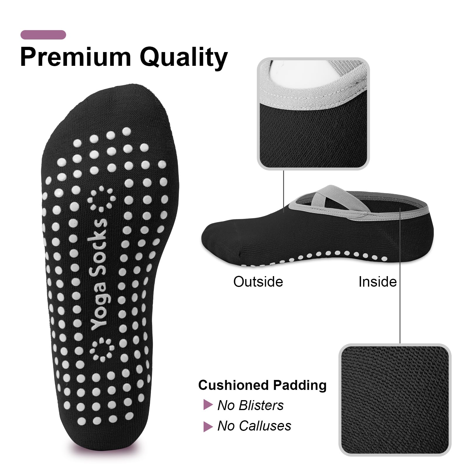 4-pack women's Pilates socks,  - Pilates Yoga Kit 리뷰 및 가격