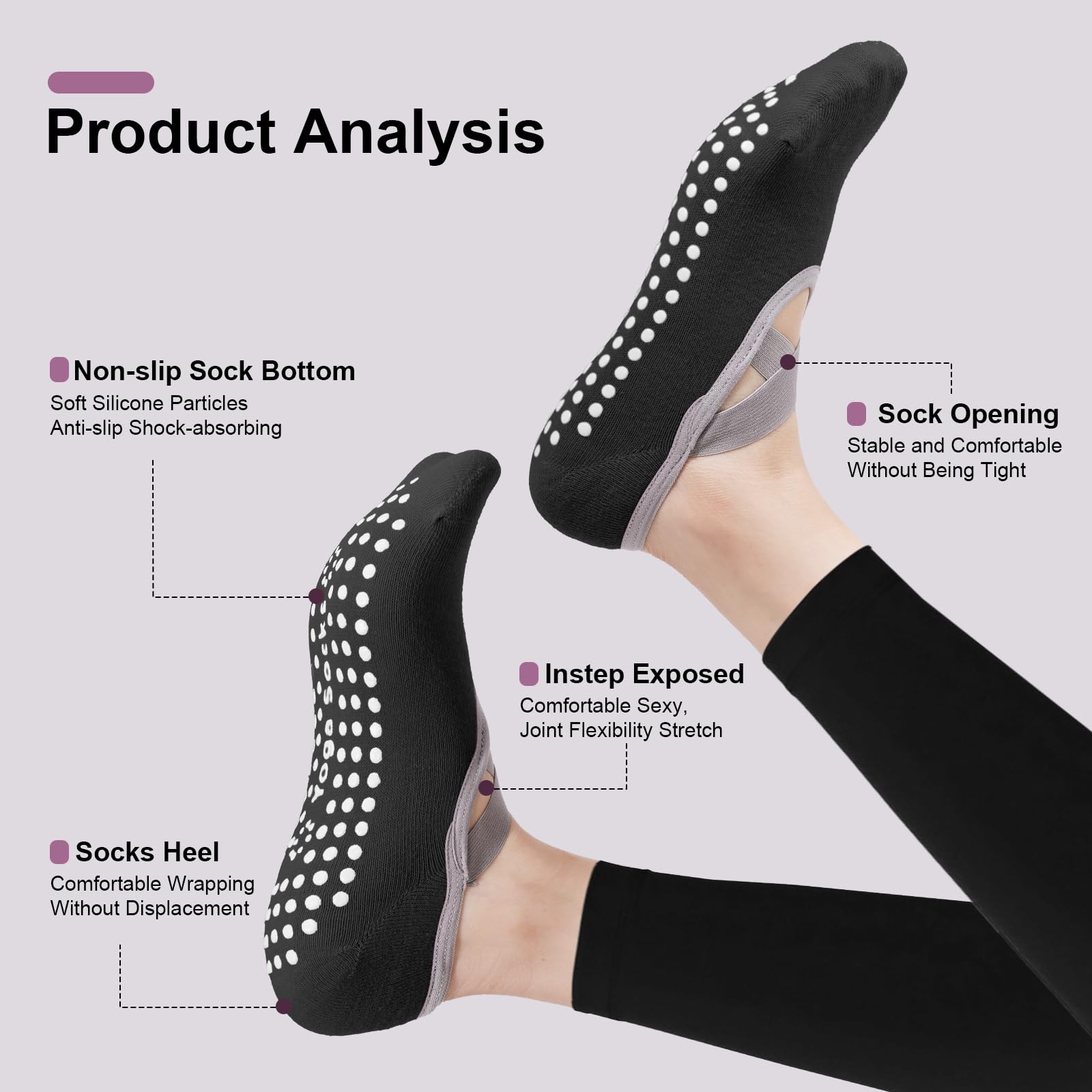 4-pack women's Pilates socks,  - Pilates Yoga Kit 리뷰 및 가격