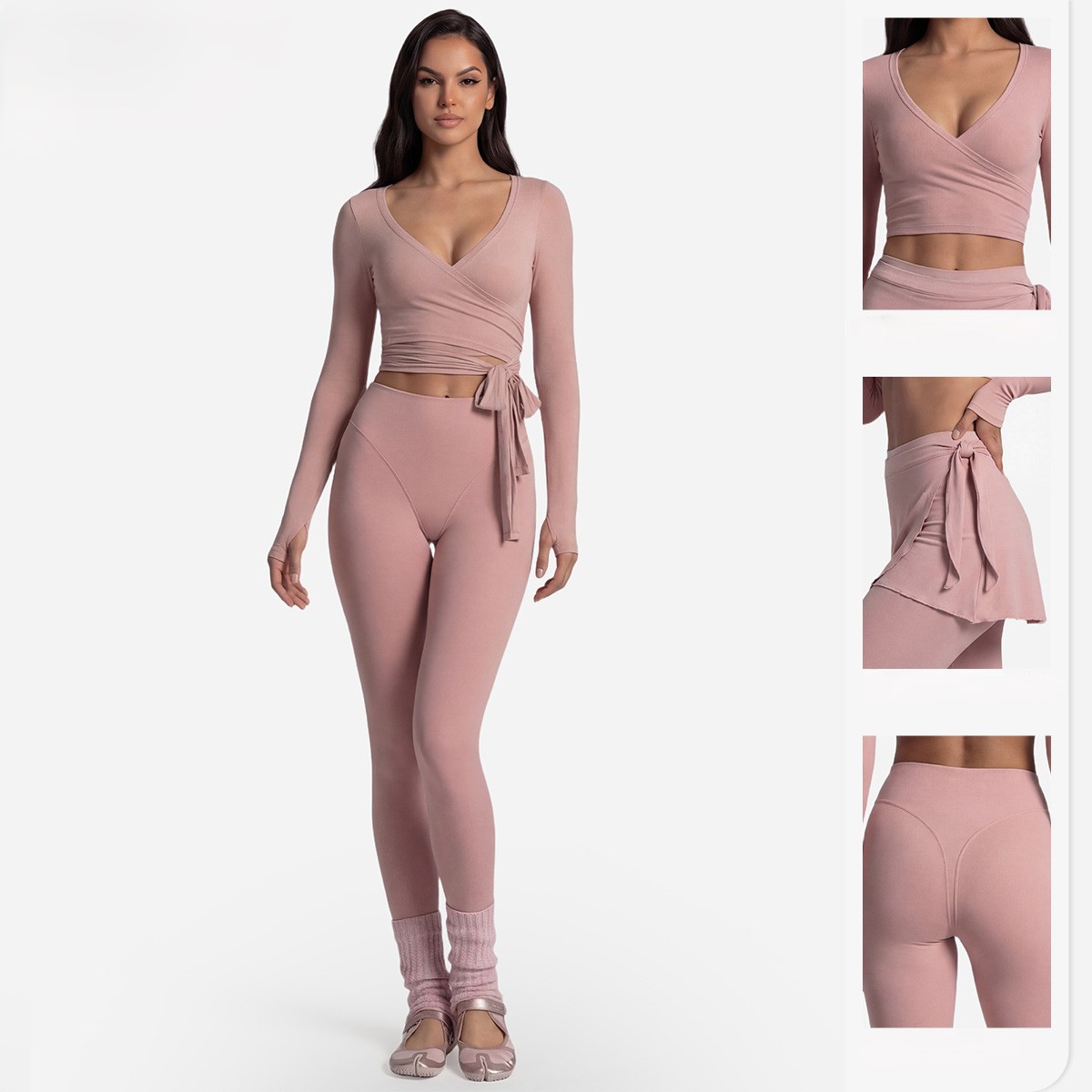 Long Sleeve Yoga Top Cross Fro - Pilates Yoga Kit 리뷰 및 가격