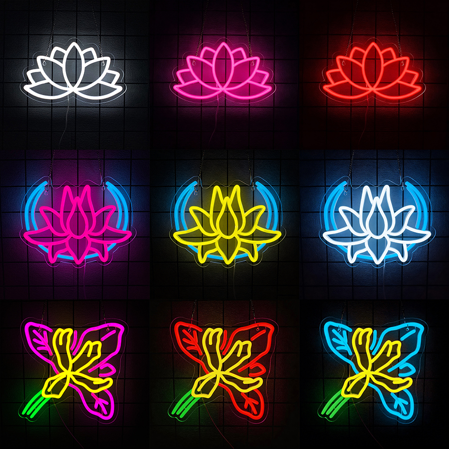 Lotus Neon Sign,LED Neon Light - Pilates Yoga Room 리뷰 및 가격