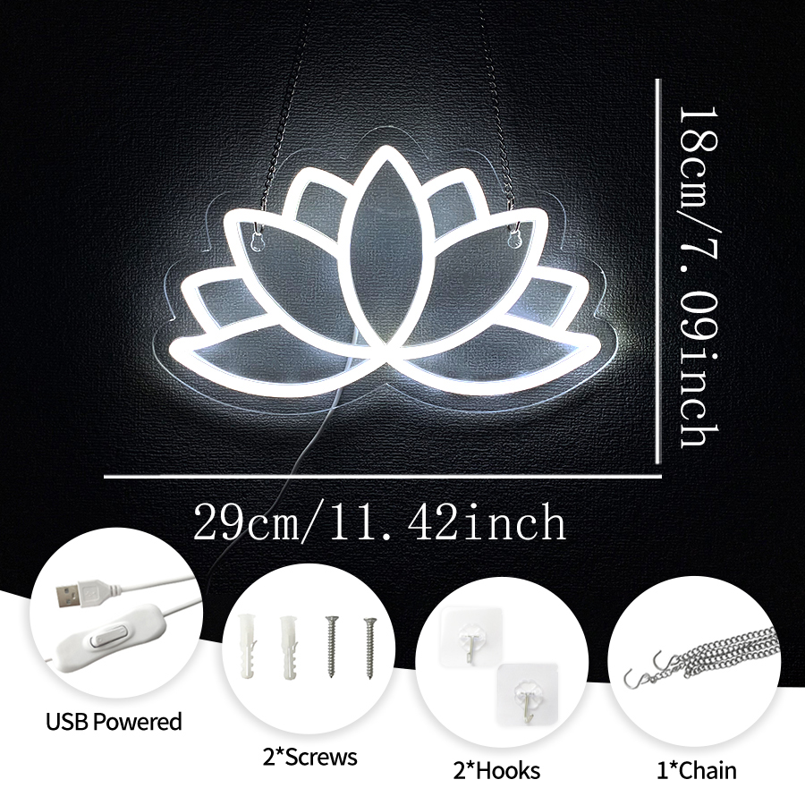 Lotus Neon Sign,LED Neon Light - Pilates Yoga Room 리뷰 및 가격